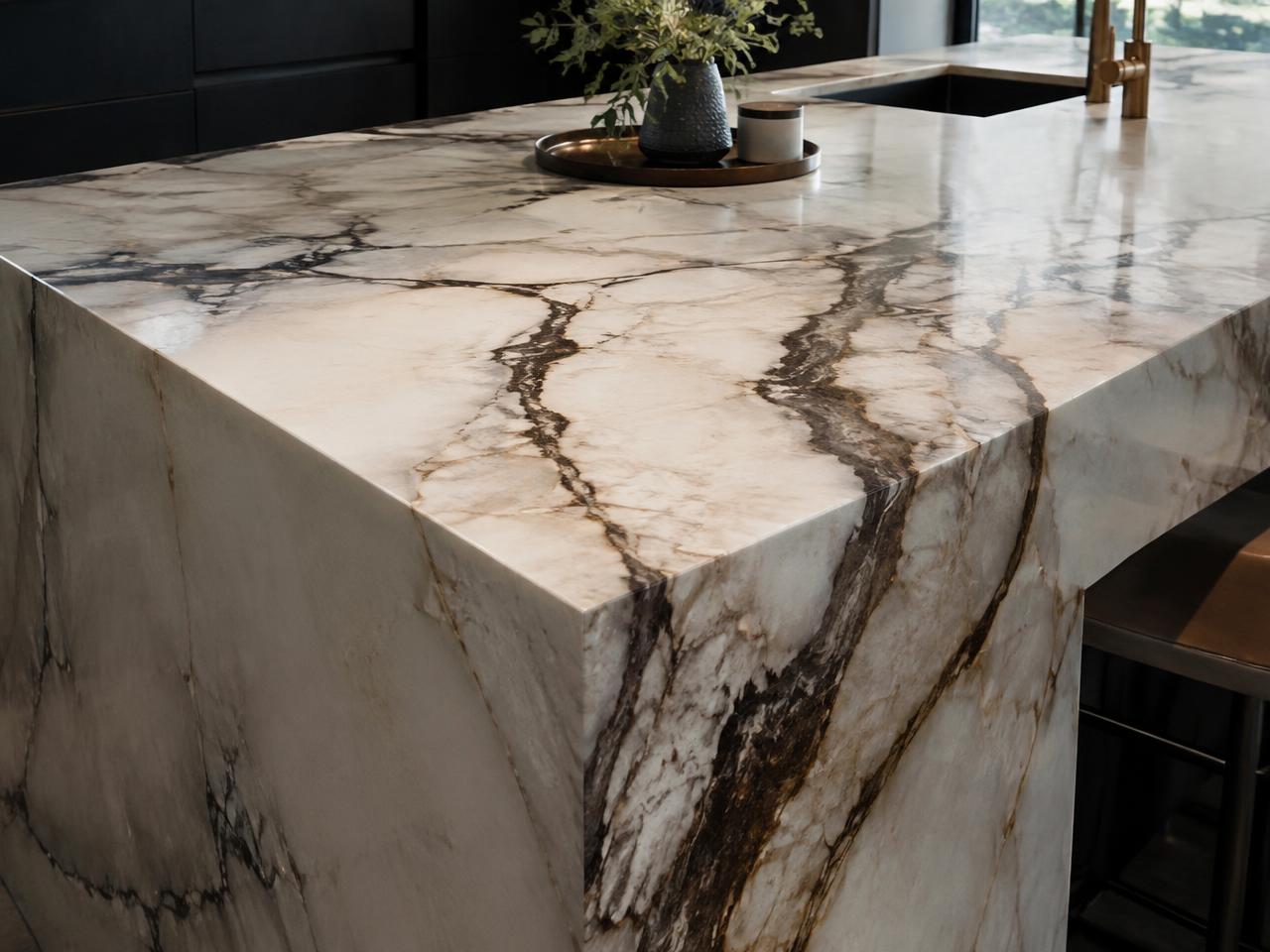 Bold Veining quartz countertop